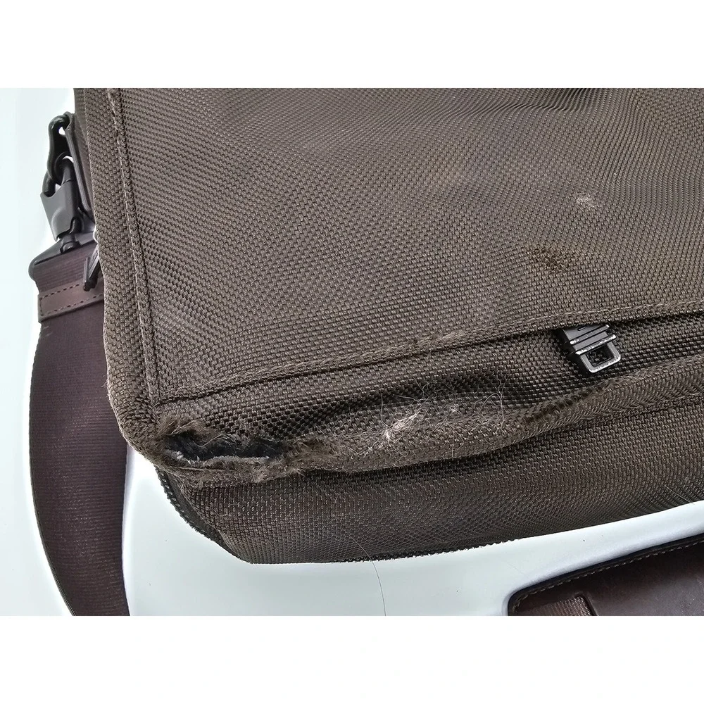TUMI‎ Dark Brown Nylon Expandable Briefcase Messenger w Laptop Insert